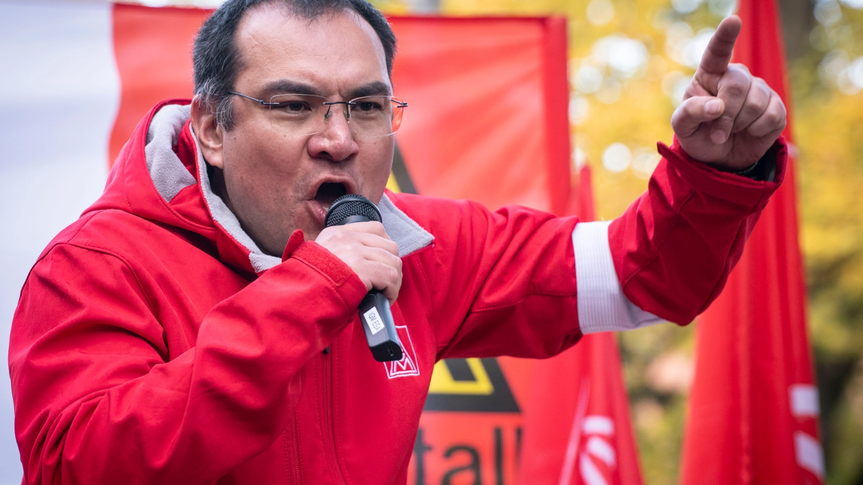 Tarifverhandlungen 2. Runde Bezirk Mitte in Eisenach am 28.10.2026. Foto Frank Rumpenhorst