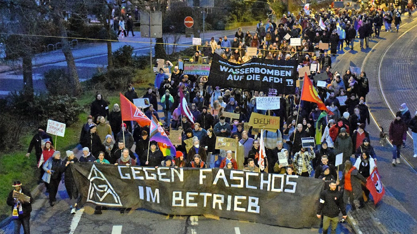 Protest gegen die AfD