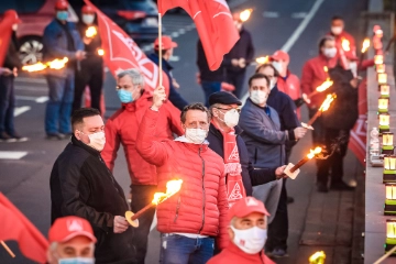 Über 90 Prozent Beteiligung bei WERTBAU-Warnstreik