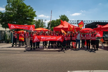Zweiter Warnstreik bei Betonstahl Lampertheim