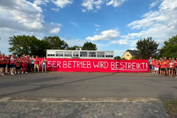 Kelvion-Streikende besuchen Schwesterwerk in Niedersachsen