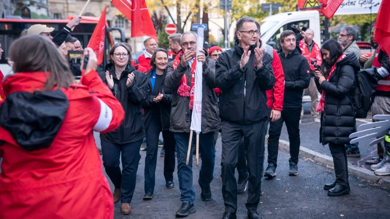 Tarifverhandlungen 2. Runde Bezirk Mitte in Eisenach am 28.10.2026. Foto Frank Rumpenhorst