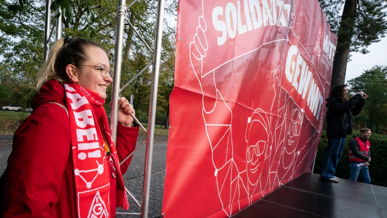 Tarifauftakt Metall-und Elektroindustrie in Frankfurt