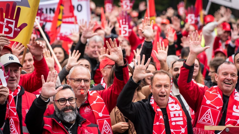 Tarifauftakt Metall-und Elektroindustrie in Frankfurt