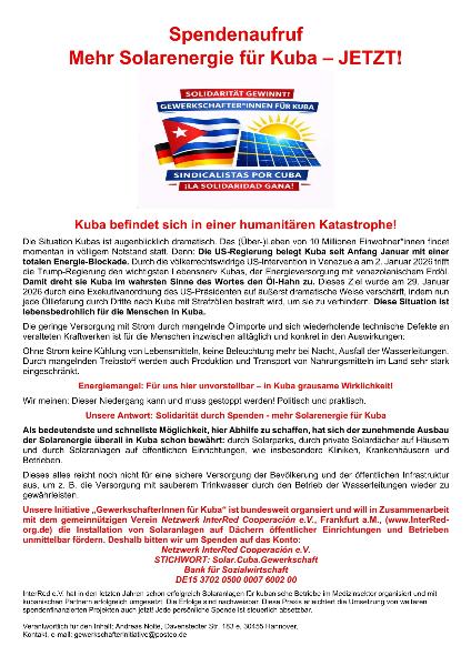 Solidarität mit Kuba
