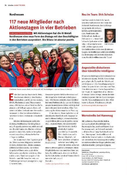 Metall Magazin Nordhessen Ausgabe Juli/August 2026