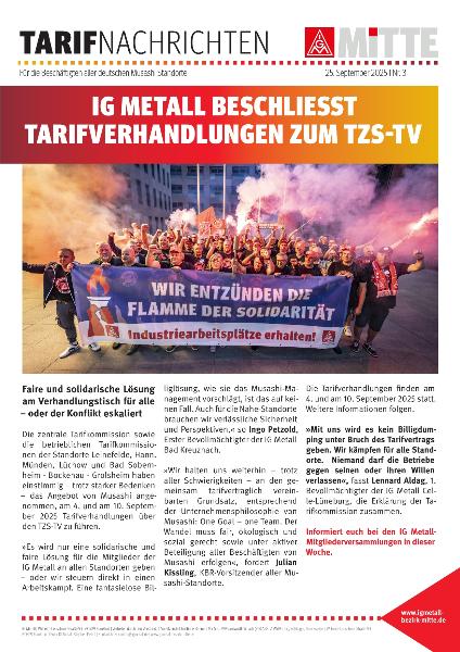 Tarifnachrichten Musashi