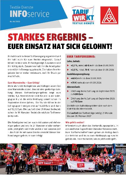 Infos Tarifergebnis