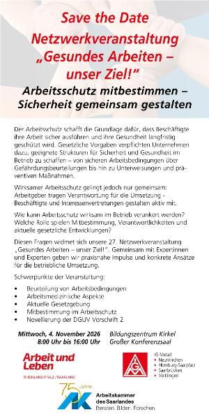 Gesundes Arbeiten - unser Ziel 2026
