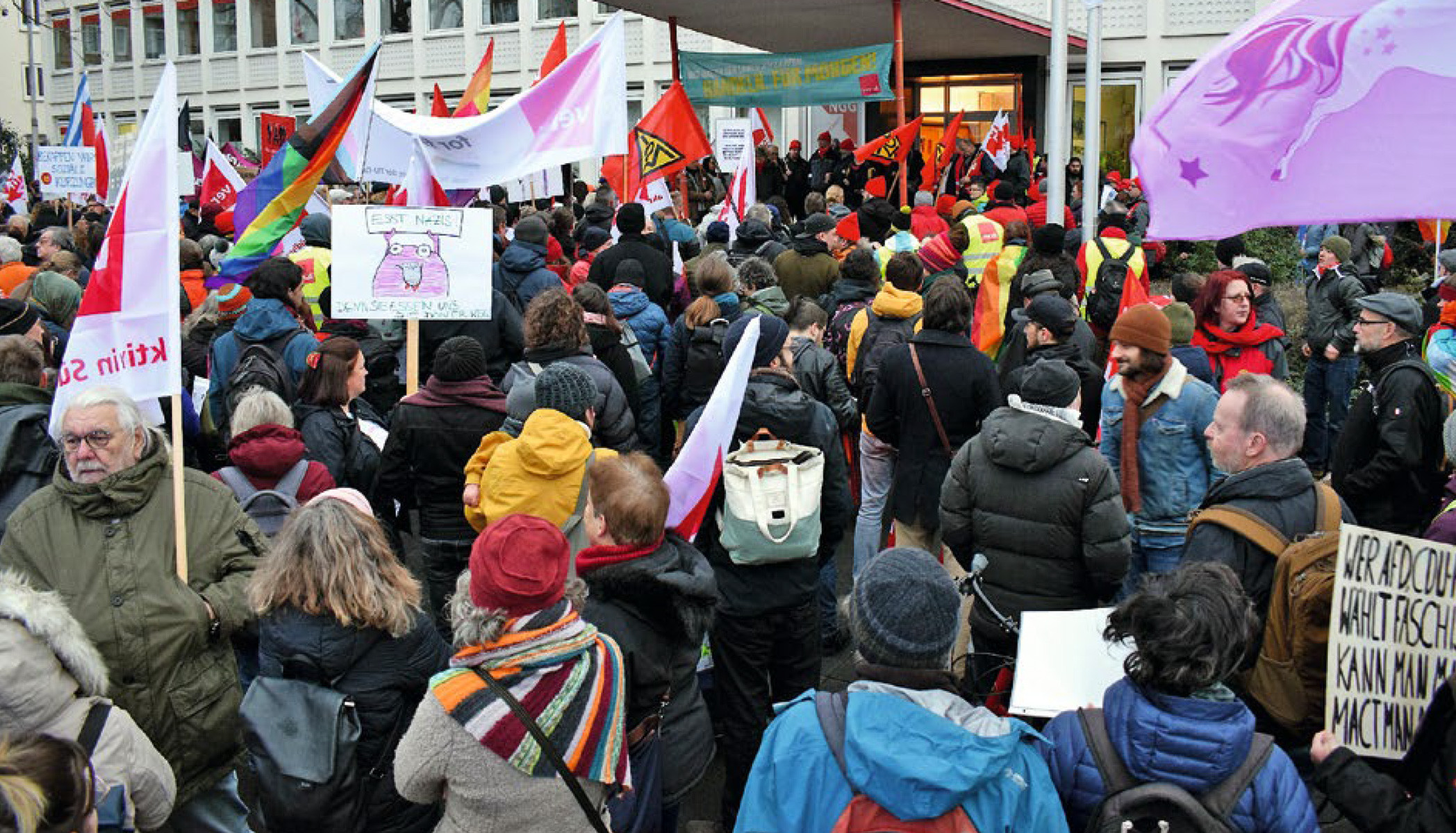 Protest gegen die AfD