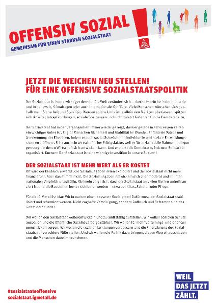 FÜR EINE OFFENSIVE SOZIALSTAATSPOLITIK