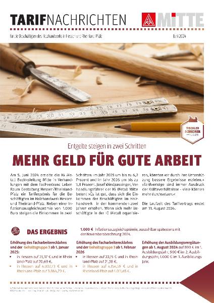 Tarifnachrichten Holzhandwerk Hessen