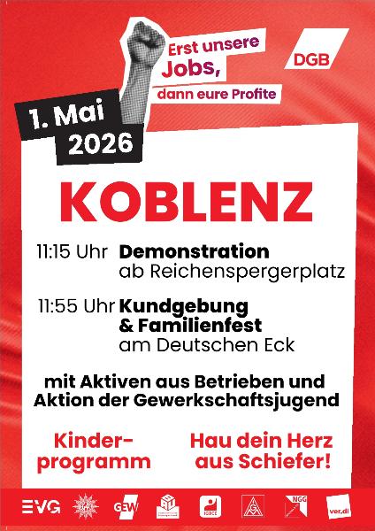Flyer DGB Erster Mai 2026 in Koblenz