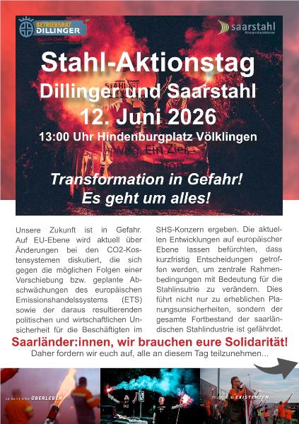 Flyer Stahlaktionstag 12. Juni 2026