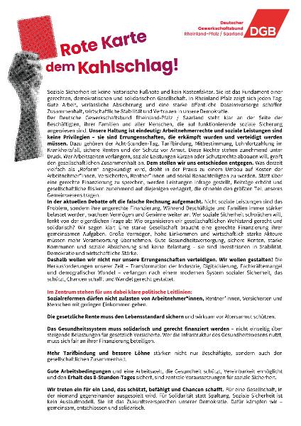 Unsere Antwort auf den Kahlschlag