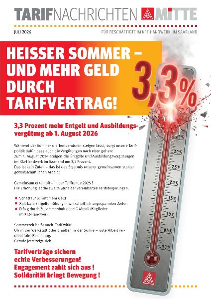 Tarifnachrichten KFZ-Handwerk 2026