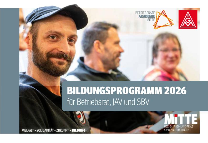 Bildungsprogramm Akademie Mitte 2026 für BR, JAV, SBV